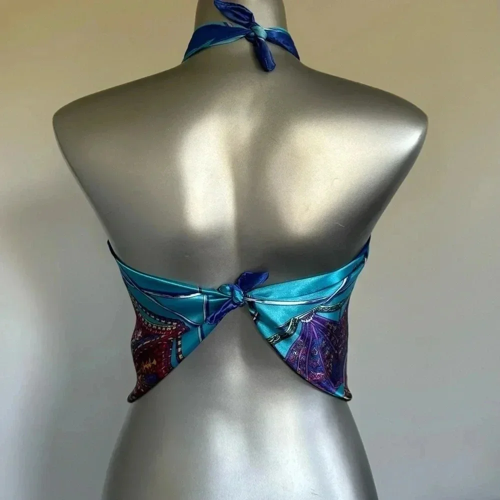 2 for $30 🆕Luxury Satin Scarf Top - Picture 3 of 16